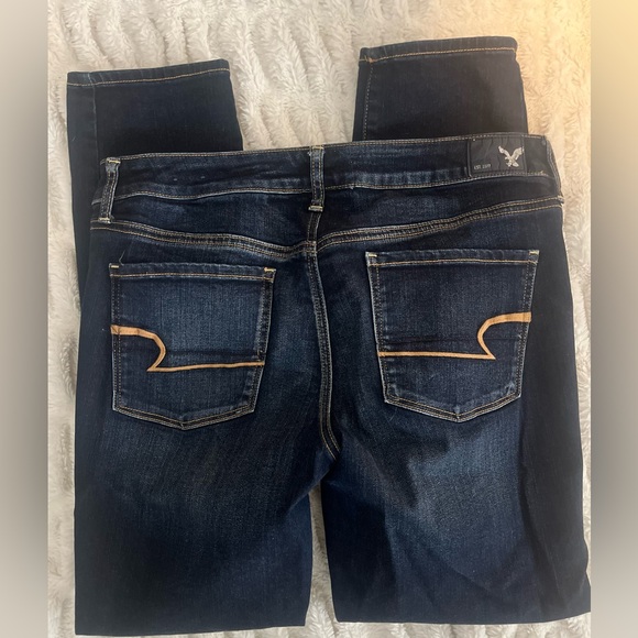 American eagle super stretch dark wash womens jeans 12 - Picture 1 of 3